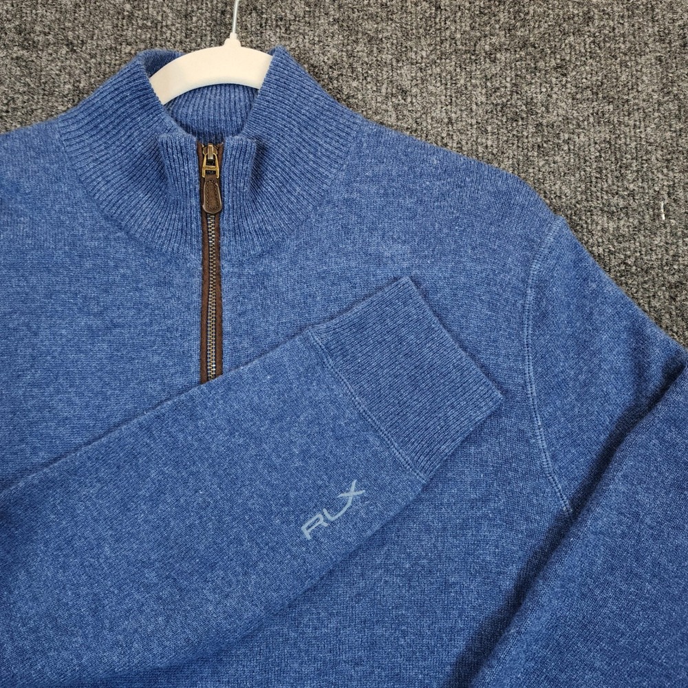 RLX‎ Ralph Lauren Men Cashmere Quarter Zip Golf Quiet Luxury Sweater M NWT